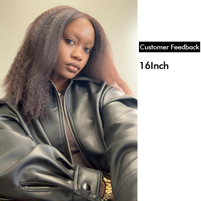 Buy 1 Get 1 Free | Yaki Straight Wig+Free Pixie Curly Wig | Frontal/ Closure Wig