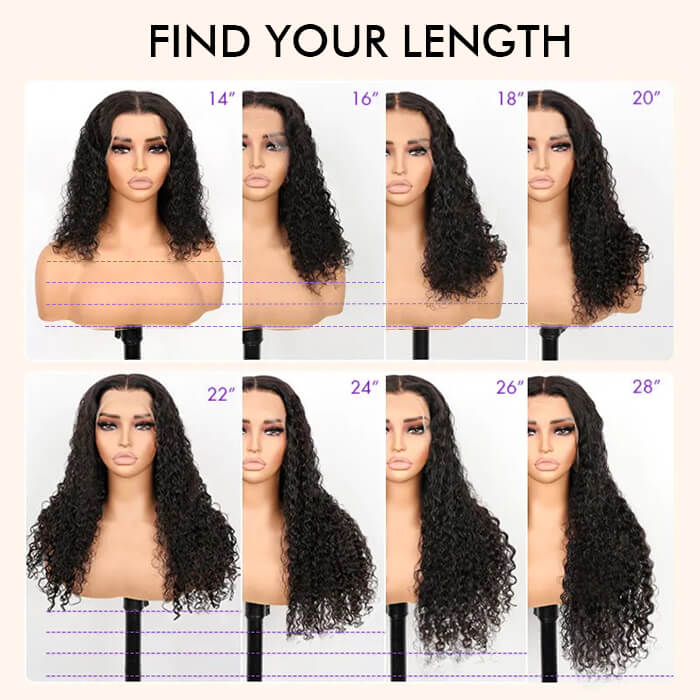 Jerry Curl 2x6 5x5 Lace Closure Glueless Wig Human Hair Wigs Pre Plucked
