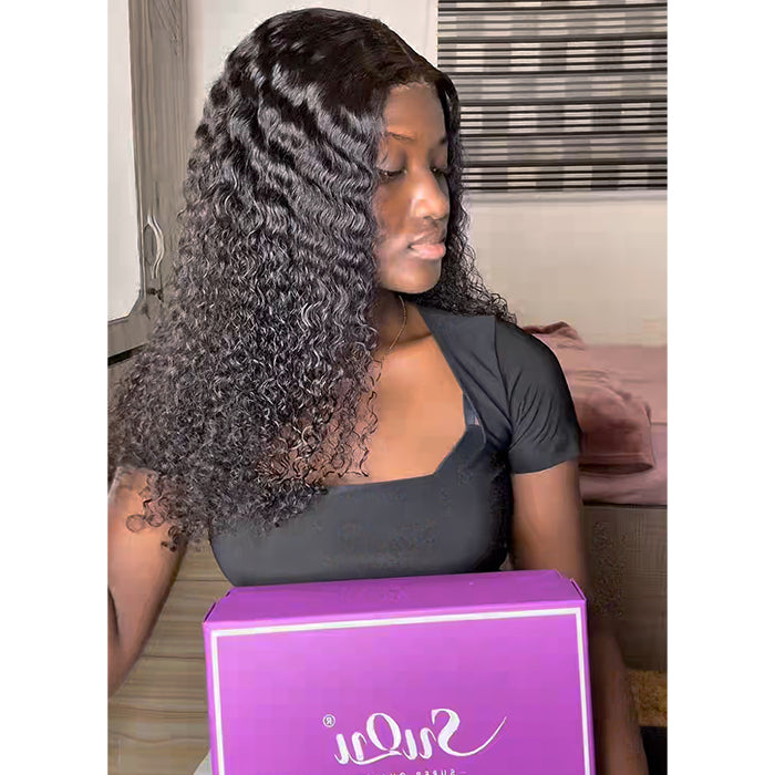 Real Review | Pre-cut Lace Frontal 22''Curly Wig Or Glueless