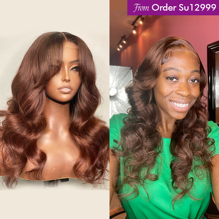 Real Review | Closure/Frontal Wig Brown Body Wave Wig(16''-24'')
