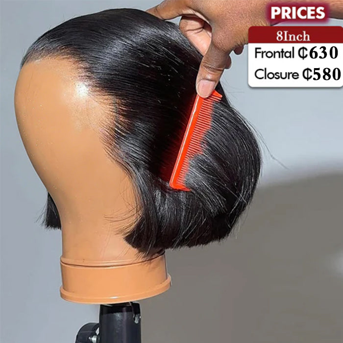 Wholesale Price | 8'' Frontal/Closure Straight Bob Wig