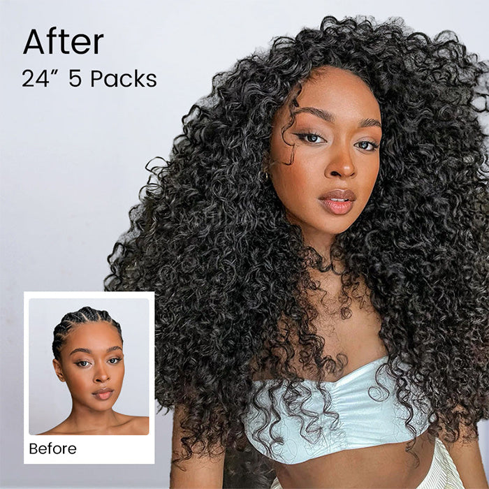 Customize-Water Wave Crochet Human Hair | Miracle Knots Friendly for Boho Braids