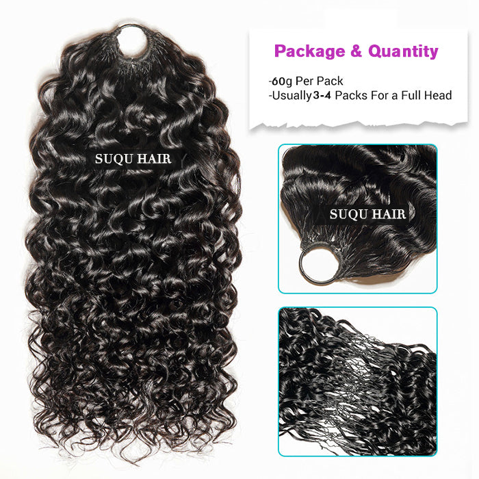 Customize-Burmese Curly Crochet Human Hair | Miracle Knots Friendly for Boho Braids