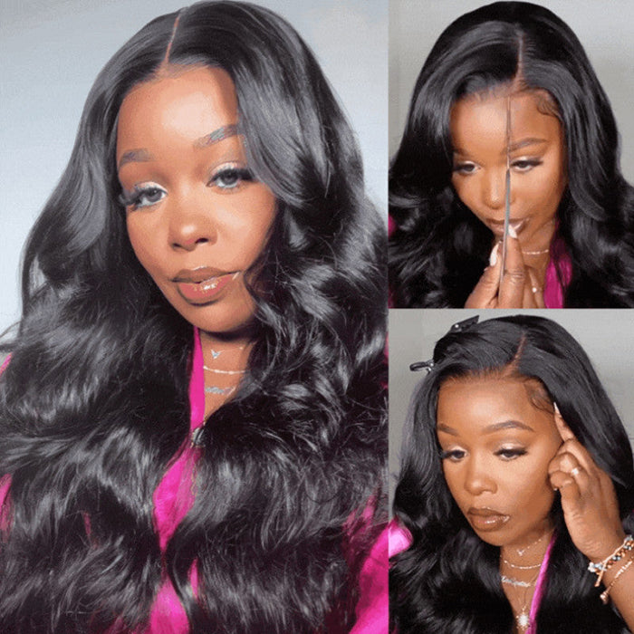 Real Show | Body Wave Wig | Drawstring Pull Go |Closure HD Lace Glueless Wig (12-32'')