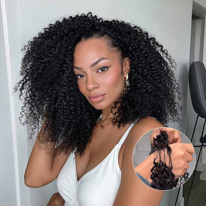 Customize-Jerry Curly Crochet Human Hair | Miracle Knots Friendly for Boho Braids
