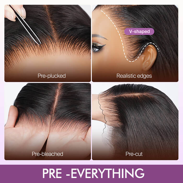 Real Show | Body Wave Wig | Drawstring Pull Go |Closure HD Lace Glueless Wig (12-32'')