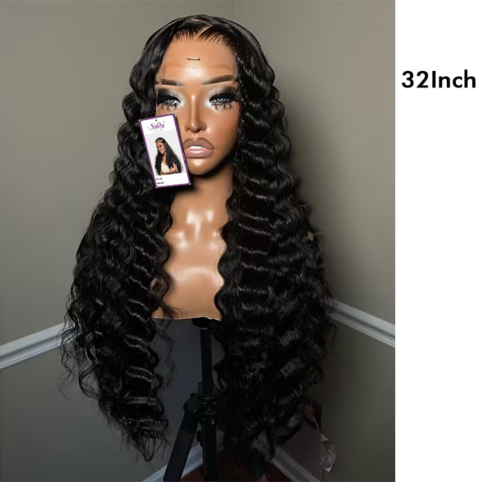 Real Show | Loose Deep Wig | Frontal/Closure Transparent Lace Glueless (16-32'')