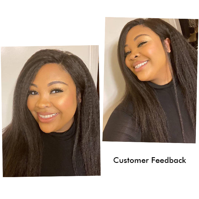Real Show |Yaki Straight Wig | Frontal/Closure Transparent Lace Glueless (14-32'')