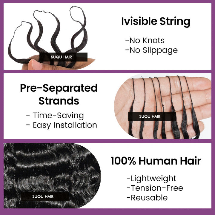 Customize-Burmese Curly Crochet Human Hair | Miracle Knots Friendly for Boho Braids