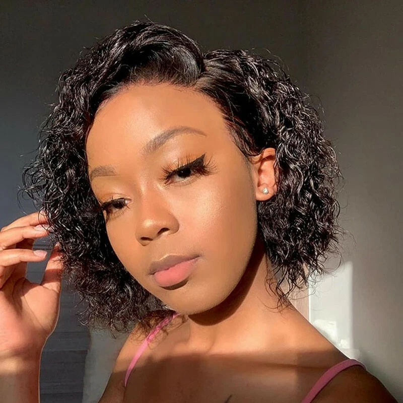 Glueless 4x4 Closure Wig | 8''Jerry Curly Wig | 100% Human Hair