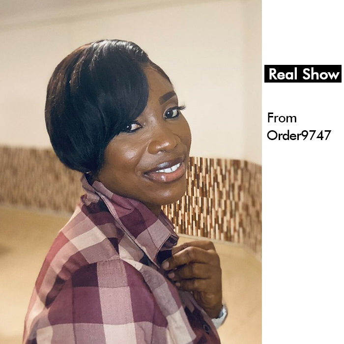 Frontal 13x4 Lace | 8''Straight Pixie Cut Wig | 100%Human Hair