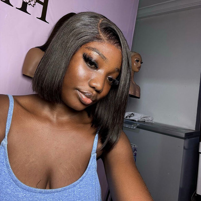 Real Show | Super Double Drawn Bob Wig | Frontal/Closure Lace Or Glueless (8-16'')