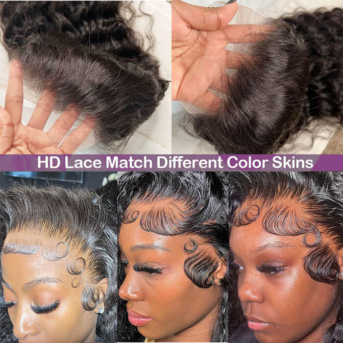 Jerry Curly Frontal 13x4 Transparent Transparent Lace Glueless Human Hair Wigs