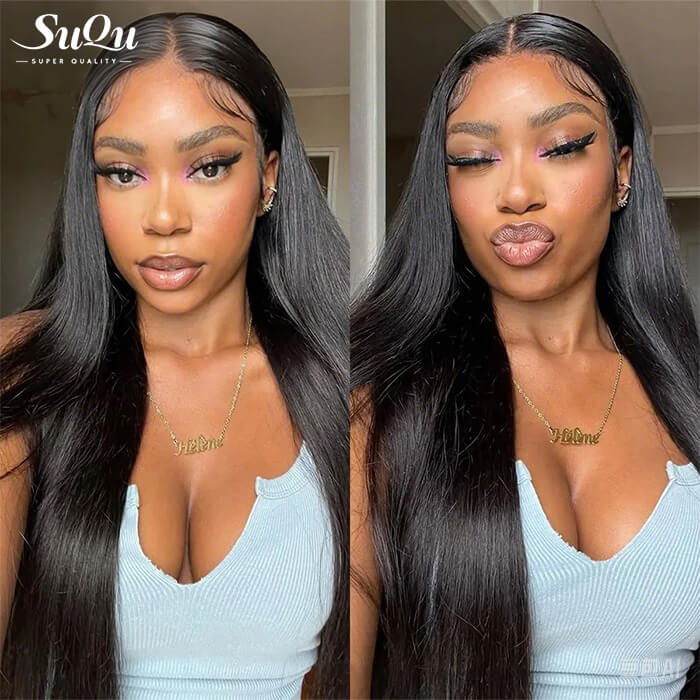 Straight 13x4 Lace Front Wigs Glueless 100% Human Hair Wig For Women