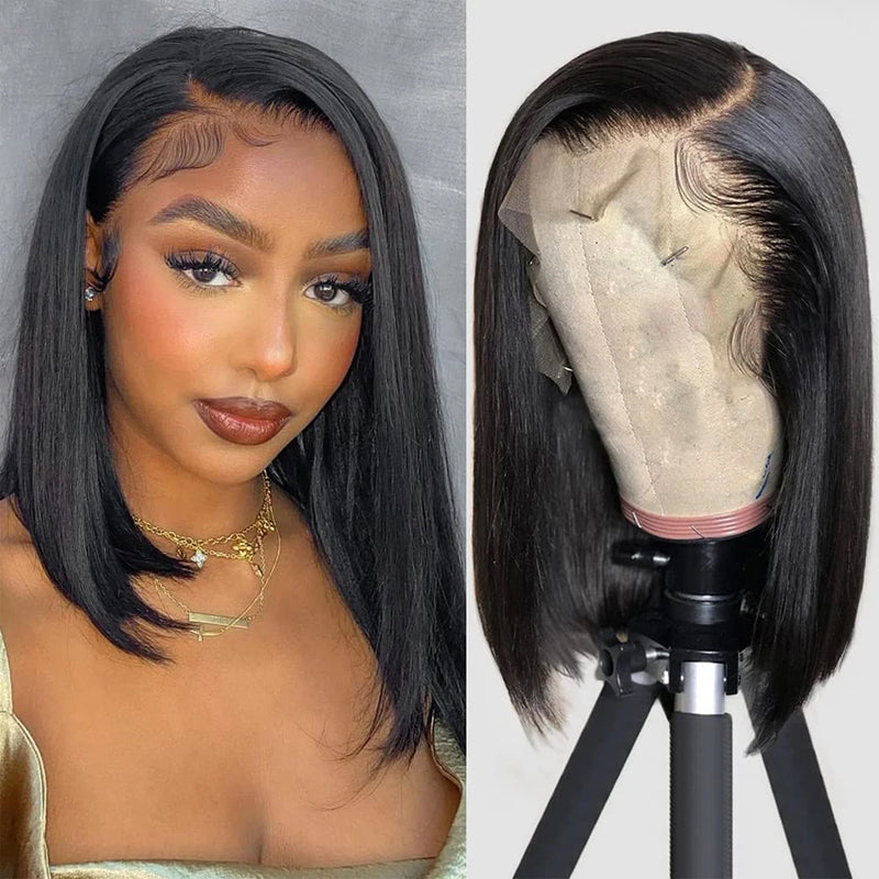 Pre-cut Lace Frontal 13x4 Wig | Straight Bob Wigs(8''-16'')