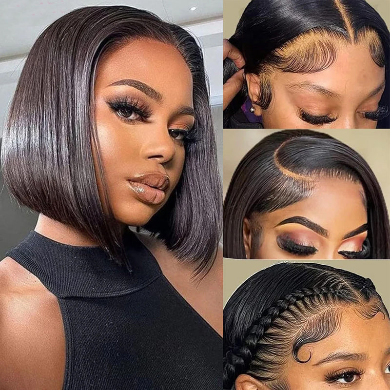 Pre-cut Lace Frontal 13x4 Wig | Straight Bob Wigs(8''-16'')