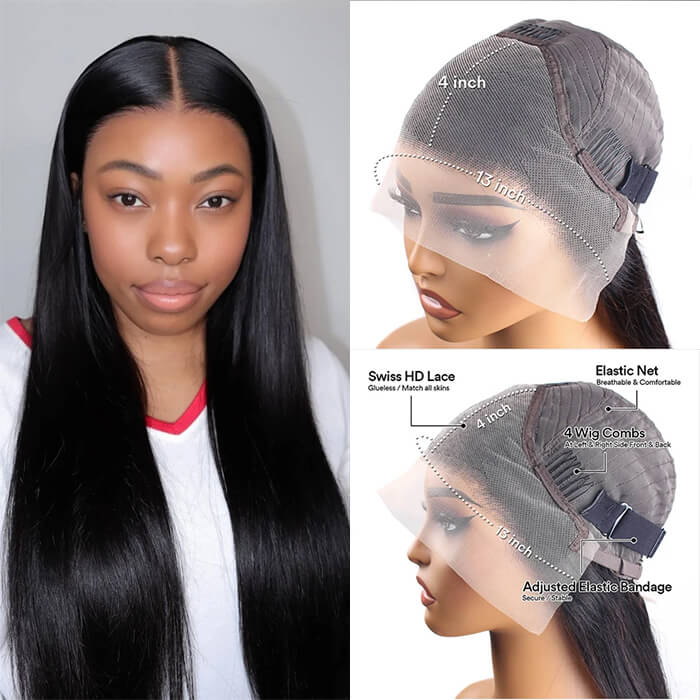 Buy 1 Get 1 Free | Straight Wig+Free Pixie Curly Wig | Frontal/ Closure Wig