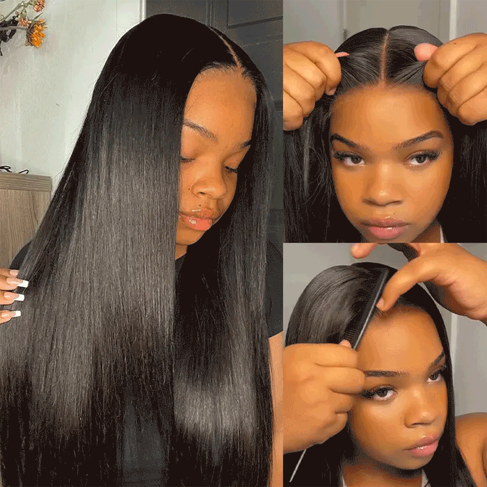 Real Review |Closure Lace 24''Straight Wig Or Glueless