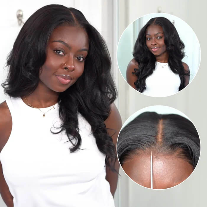 Glueless Yaki Straight Wig | Pre Cut Lace 4x4/5x5 Closure Wigs