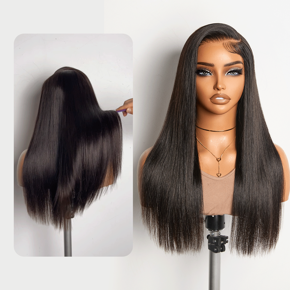 Real Show | Straight Wig | Frontal/Closure HD Lace Glueless (14-32'')