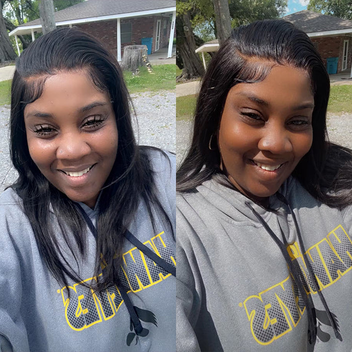 Straight 13x4 Lace Front Wigs Glueless 100% Human Hair Wig For Women