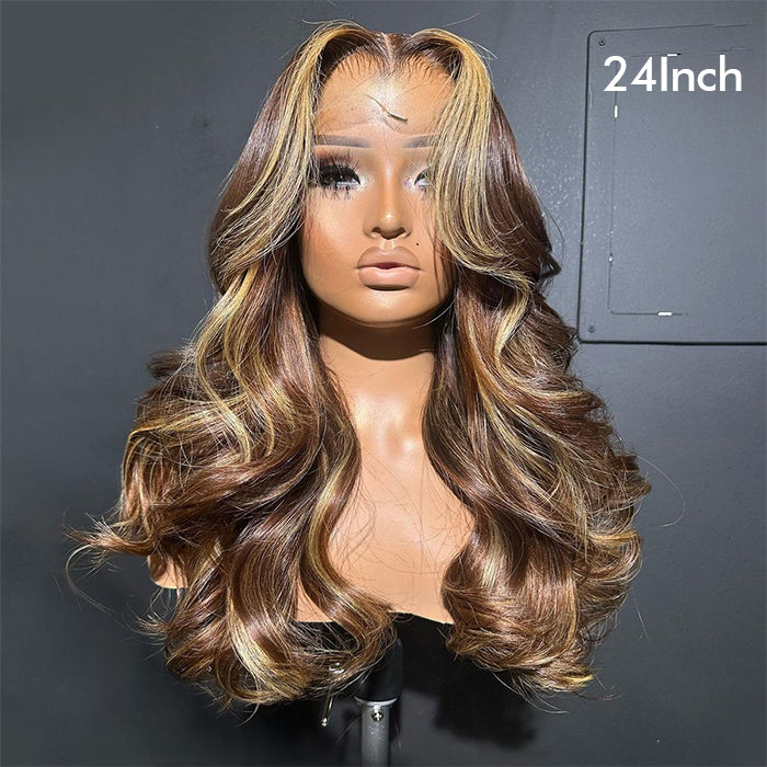Real Show | Body Wave Wig | P4/27 Highlight Color | Frontal/Closure Glueless (16-32'')