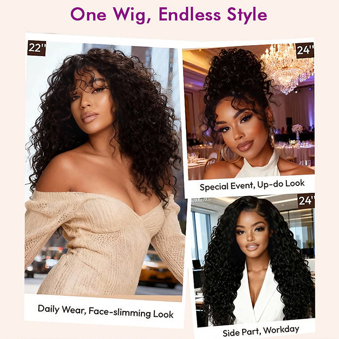 Real Show | Curly Wig |  Frontal/Closure Transparent Lace Glueless (14-32'')
