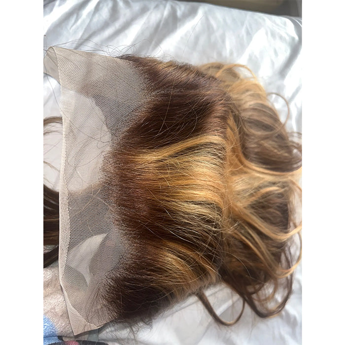 Real Show |Straight Wig | Highlight P4/27 Color | Frontal/Closure Transparent Lace Glueless (16-32'')