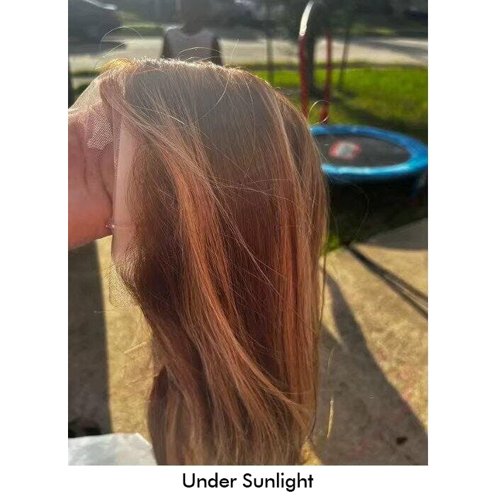 Real Show |Straight Wig | Highlight P4/27 Color | Frontal/Closure Transparent Lace Glueless (16-32'')