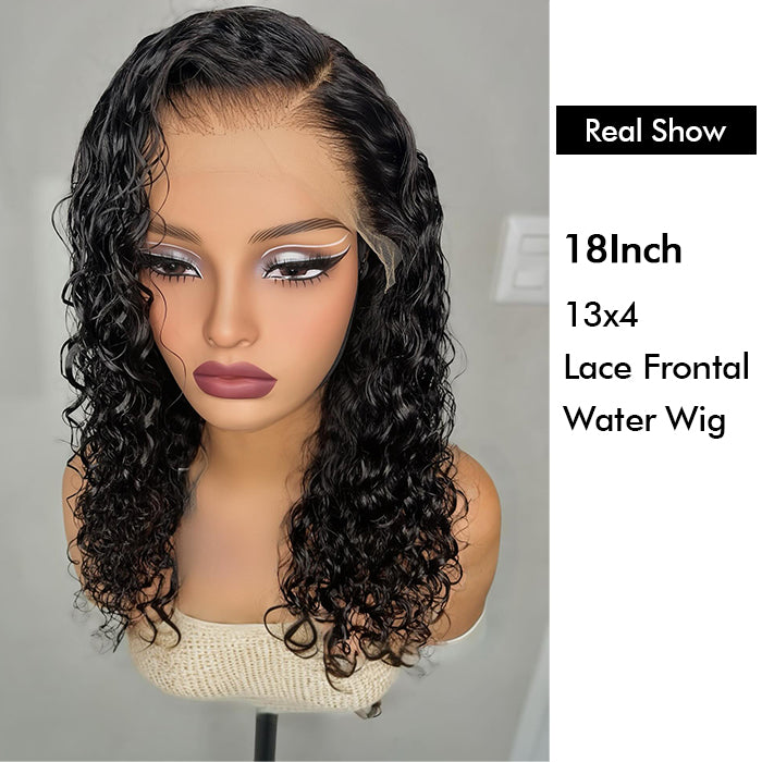 Real Show |Water Wave Wig |  Frontal/Closure HD Lace Glueless (14-32'')