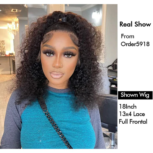 Real Show | Curly Wig |  Frontal/Closure Transparent Lace Glueless (14-32'')
