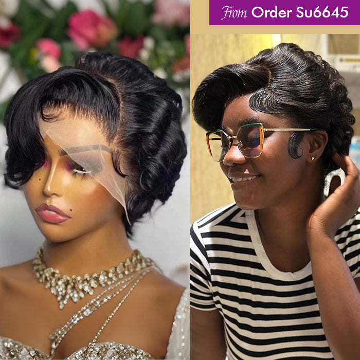 Real Review | Pre-cut Lace Frontal 8''Pixie Curly Wig