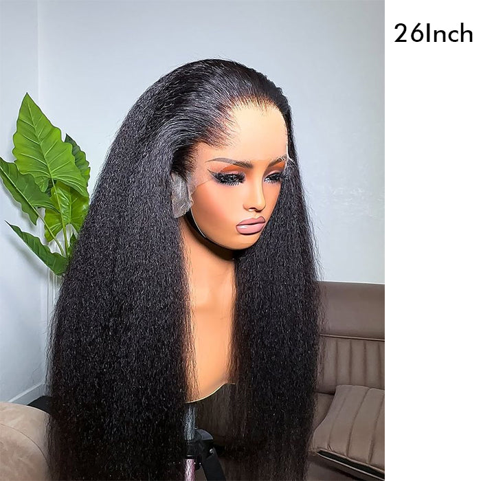 Real Show |Yaki Straight Wig | Frontal/Closure Transparent Lace Glueless (14-32'')