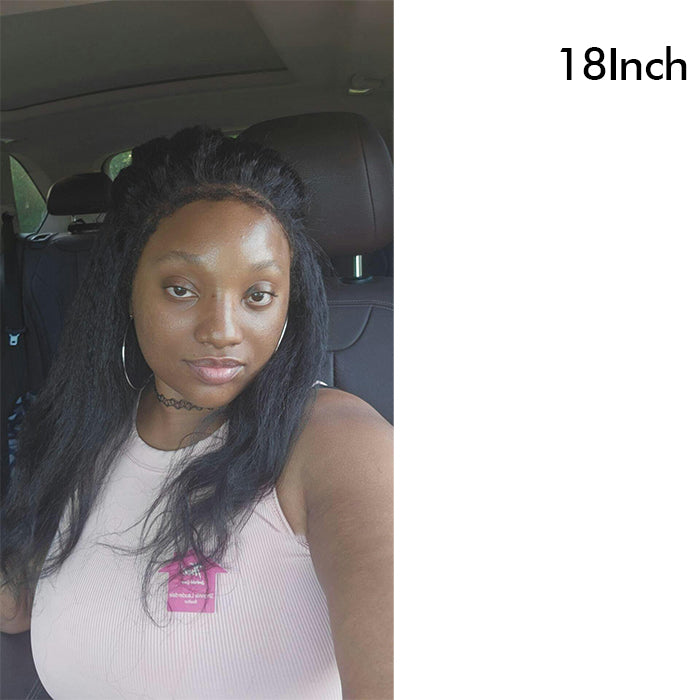 Real Show |4C Edge Hairline | Yaki Straight Wig | Frontal/Closure Transparent Lace Or Glueless (14-32'')