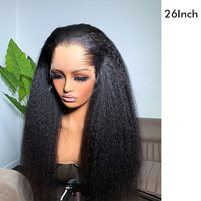 Real Show |Yaki Straight Wig | Frontal/Closure Transparent Lace Glueless (14-32'')