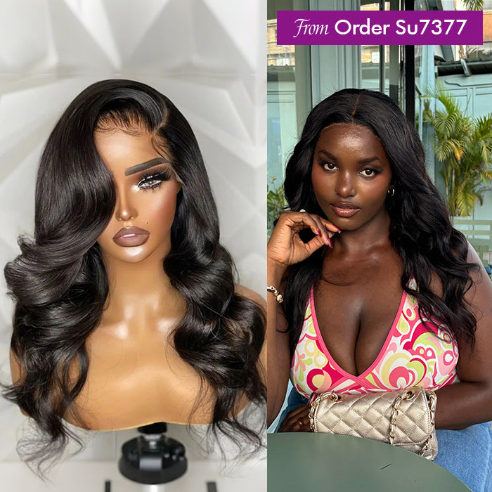 Real Review | Pre-cut Lace Frontal 22''Body Wave Wig
