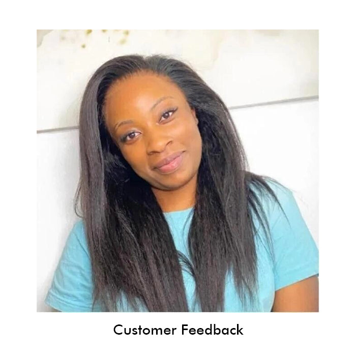 Real Show |Yaki Straight Wig | Frontal/Closure Transparent Lace Glueless (14-32'')