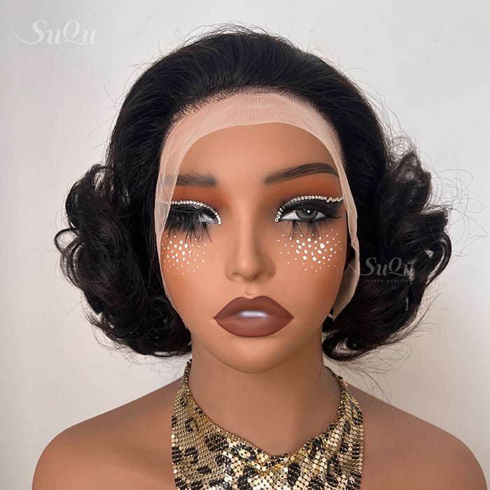 La Reine | Vietnam Raw Hair SDD Bob Wig | Frontal/Closure Lace Or Glueless(12'')