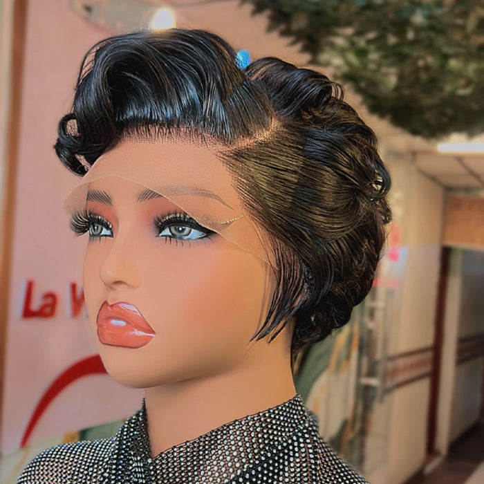 Real Review | Pre-cut Lace Frontal 8''Pixie Curly Wig