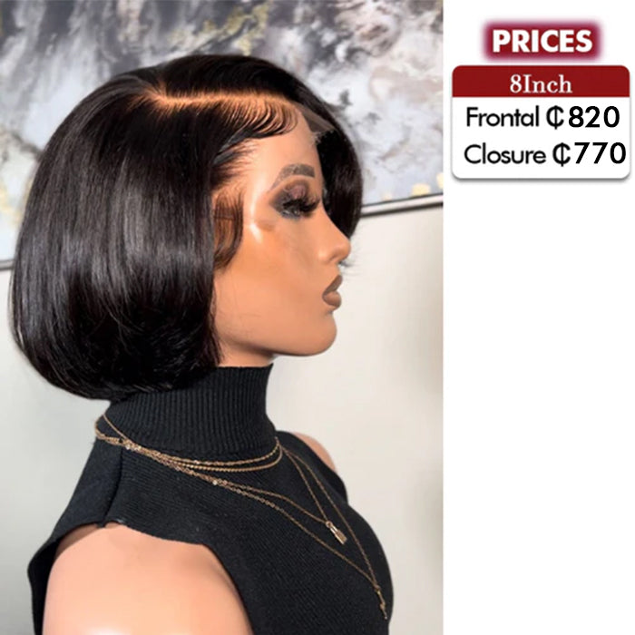 Real Show | Super Double Drawn Bob Wig | Frontal/Closure Lace Or Glueless (8-16'')