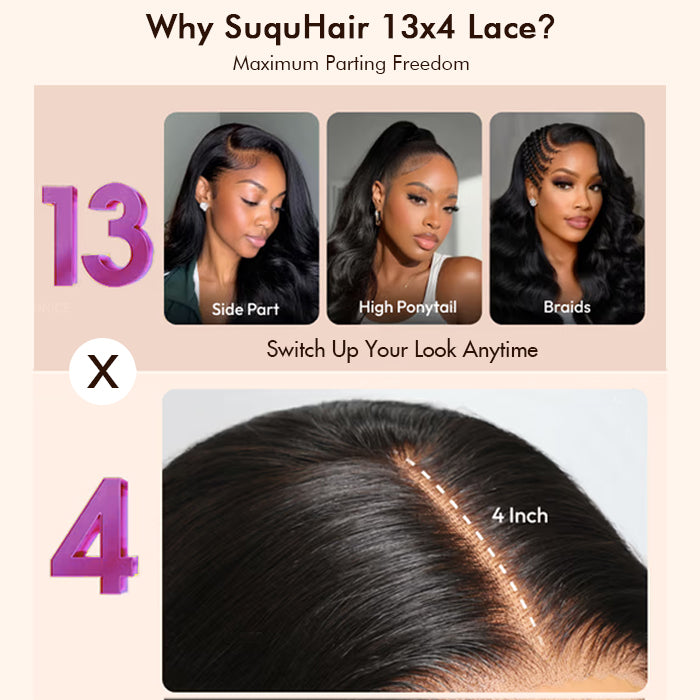 Drawstring Pull Go Wig | Frontal Straight Wig