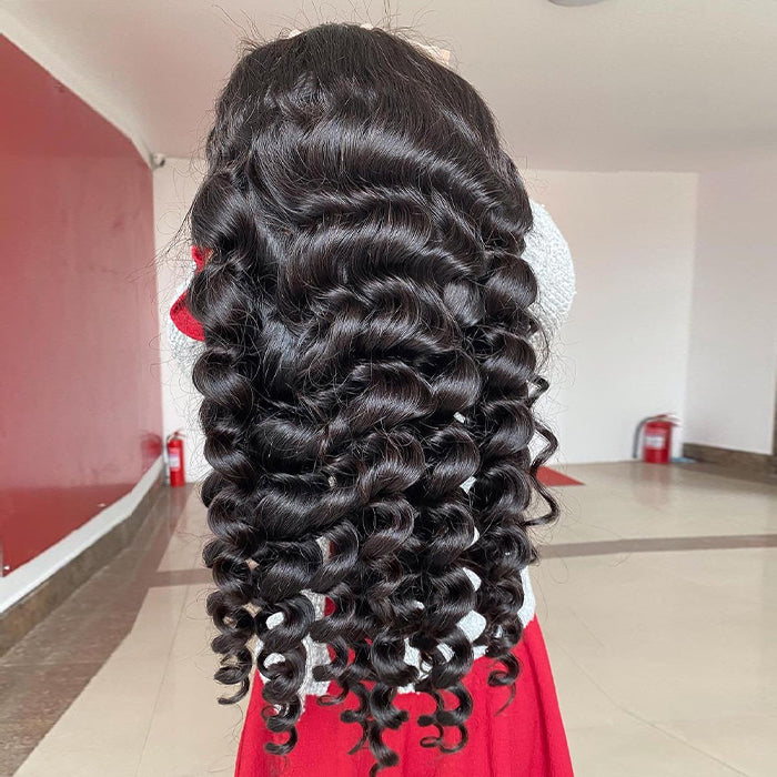 18 Inch Loose Wave Wig | Closure Pre Cut Lace Wig