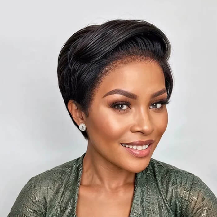 Frontal 13x4 Lace | 8''Straight Pixie Cut Wig | 100%Human Hair