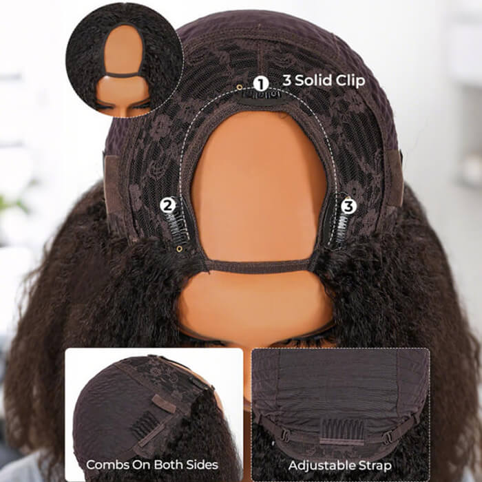 Glueless Wigs Straight U Part Wig Human Hair Wigs