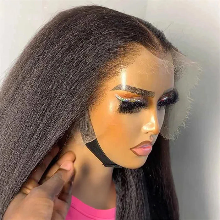 Wholesale Price | Short Yaki Straight Wig | Frontal Wig Glueless (14'')