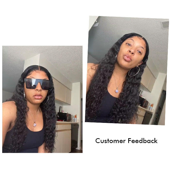 Real Show | Deep Wave Wig | Frontal/Closure Transparent Lace Glueless (14-32'')