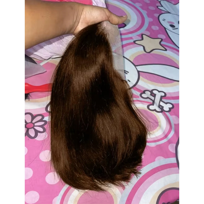 Wholesale Price | 12'' #4 Brown Bob Wig | Glueless Frontal