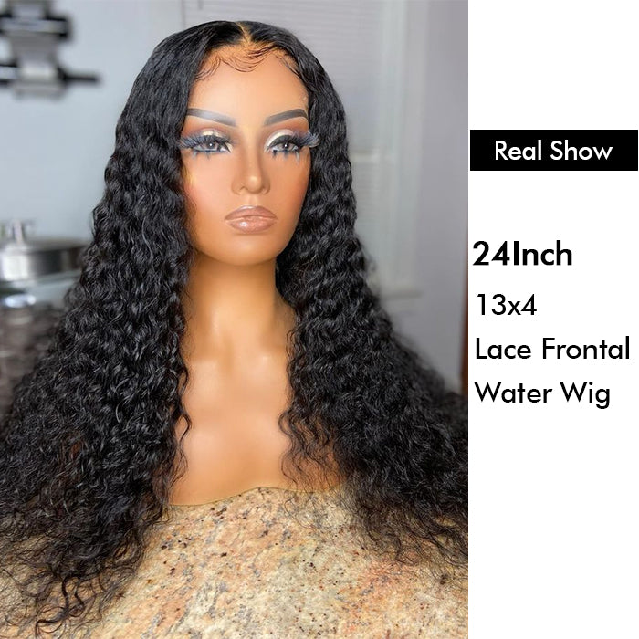 Wholesale Price | 24'' Water Wave Wig | Glueless Frontal 13*4 Lace