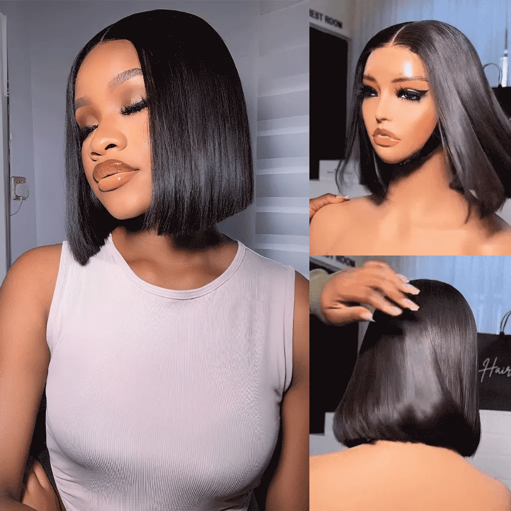 Vietnamese SDD Virgin Bone Straight Wig 2*6 Kim K Wig