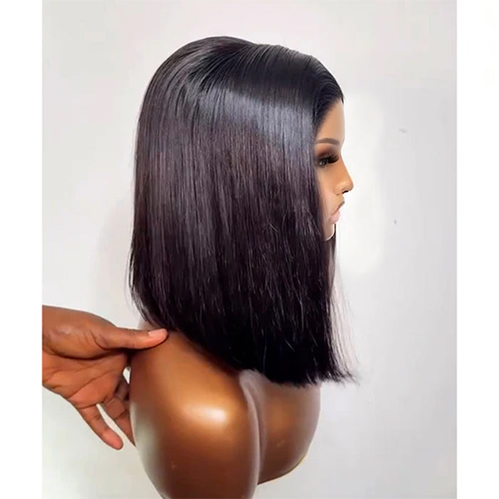 Real Review |Frontal 12'' Straight Bob Wig Or Glueless